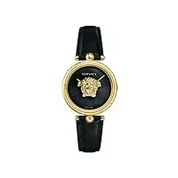 versace femmes analogique quartz montre avec bracelet en cuir vecq00118