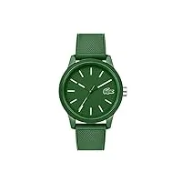 lacoste montre analogique à quartz pour homme avec bracelet en silicone vert - 2010985