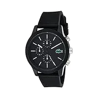 lacoste montre chronographe à quartz pour homme avec bracelet en silicone noir - 2010972