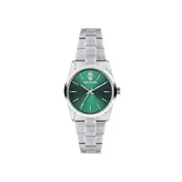 zadig & voltaire - montre mixte - quartz - acier - vert - argent - analogique