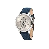 maserati montre pour homme, collection gentleman, avec à quartz et fonction chronographe, en acier et cuir - r8871636004