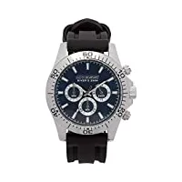 cressi nereus watch montre analogique quartz sport étanche 200 m avec chronographe et calendrier mixte, noir/bleu, uni