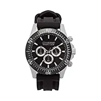 cressi nereus watch montre analogique quartz sport étanche 200 m avec chronographe et calendrier mixte, noir/noir, uni