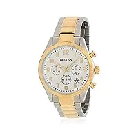 bulova classic two tone chronograph stainless steel mens watch 98b330