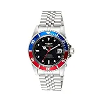 invicta pro diver - montre homme automatique en acier inoxydable - 42 mm, rouge / bleu