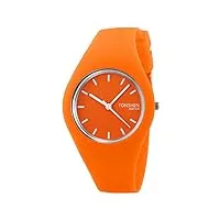 tonshen mode montres bracelet de femme et homme 12 couleurs sport analogique quartz caoutchouc montre casual (orange)