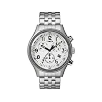 timex homme chronographe quartz montre avec bracelet en acier inoxydable tw2r68900