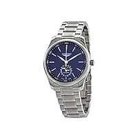 longines master l29094926 montre automatique pour homme avec phase de lune cadran bleu, argenté., bracelet