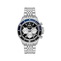 michael kors - montre chronographe bayville avec bracelet en acier inoxydable argenté pour homme mk8749
