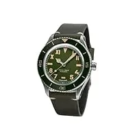 undone basecamp cali green automatique acier noir tissu vert unisex montre