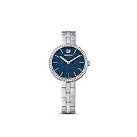 swarovski montre cosmopolitan, bracelet en métal, bleu, acier inoxydable