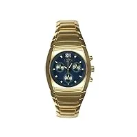 bwc-swiss 207875107 montre chronographe à quartz pour homme avec bracelet en acier inoxydable