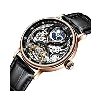 cetlfm montre de phase de lune de sports mécaniques automatiques de montre-bracelet d'hommes de montres,c
