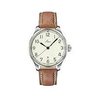 laco valencia 861651.2 montre pour homme avec bracelet en cuir de veau marron, verre saphir, Ø 42 mm, montre marine automatique, étui inclus