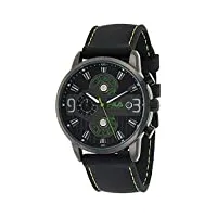 fila montre chronographe en silicone filastyle 38-175 pour homme, noir/vert, sangles