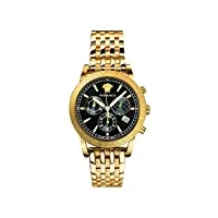 versace mixte chronographe quartz montre avec bracelet en plaqué acier inoxydable velt00419