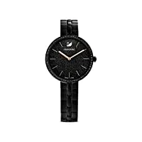 swarovski montre cosmopolitan, bracelet en métal, noir, pvd noir