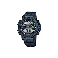 calypso montre pour homme k5809/2 digital for man boîtier en plastique noir bracelet en plastique bleu