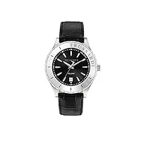 trussardi montre homme, collection t-logo, temps et date, quartz, en acier, cuir - r2451143001