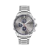 sekonda 1712 montre chronographe pour homme avec cadran gris, gris, bracelet