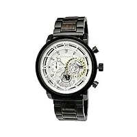 holzwerk germany montre de designer faite à la main - pour homme - en bois naturel - chronographe - montre à quartz analogique - cadran marron et noir - chiffres romains et date - cadran en bois,