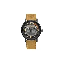 timberland hommes analogique quartz montre avec bracelet en cuir tdwga2101501