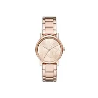 dkny - montre à quartz analogique soho avec bracelet en acier inoxydable or rose pour femme ny2958