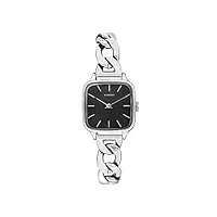komono kate revolt silver black montre analogique à quartz japonais pour femme avec bracelet en acier inoxydable