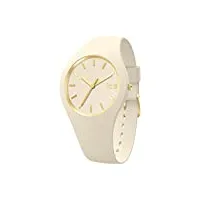 ice-watch - ice glam brushed almond skin - montre beige pour femme avec bracelet en silicone - 019528 (small)