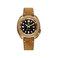 addiesdive montre en bronze homme automatique montre pour homme date analogique montre de plongée ad2104