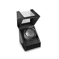 yzshouse remontoir À montres automatique, moteur silencieux ou eu adaptateur, montres rangement ecrin boîte (color : black)