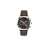 sekonda montre analogique chronographe pour homme avec bracelet en cuir marron 1448