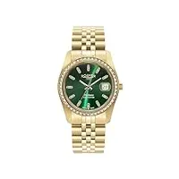roamer positano 853858 montre analogique à quartz pour femme, or/vert/853858 48 79 20, bracelet