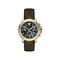 versace montre pour homme new chrono 45 mm chronographe ve2e002 21, bracelet