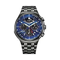 citizen eco-drive av0097-51l promaster montre chronographe en acier inoxydable pour homme noir 44 mm, 9 inches, chronographe