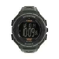 timex expedition shock xl 50mm montre avec bracelet en résine pour homme tw4b24100