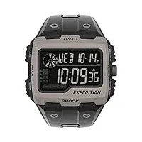 timex expedition grid shock 50mm montre avec bracelet en résine pour homme tw4b24900