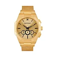montignac - montre homme- bracelet milanais gold - chronographe - mope19b18
