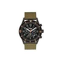 s.oliver montre homme chronographe analogique, avec textil bracelet, noir, 5 bar imperméable à l'eau, livré dans une boîte cadeau, 2033501