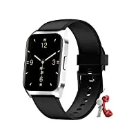 hqpcahl montre connectée smartwatch avec appel bluetooth/cardio fréquencemètre/sommeil, multi sport modes, sport bracelet femmes homme,grey