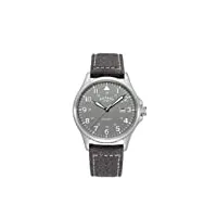 rotary pilot gs00473/48 montre à quartz analogique pour homme avec cadran gris et bracelet en toile grise