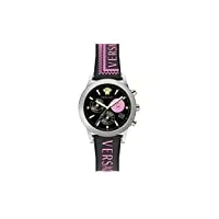 versace sport tech velt01219 montre chronographe pour homme avec bracelet en silicone 40 mm
