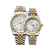 a/x montre hommes top marque de luxe montre en or hommes femmes montres date automatique Étanche couple montre relogio masculino