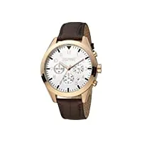 esprit pour homme chronographe mouvement à quartz japonais montre avec bracelet en cuir es1g339l0045