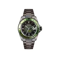 out of order automatique quaranta acier vert date vintage montre unisex