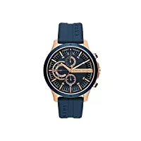armani exchange - montre chronographe pour homme en acier inoxydable, ton or rose, ax2440