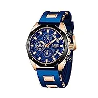 lige montres hommes chronographe mode Étanch acier inoxydable analogique quartz sport classique cuir bracelet calendrier montres