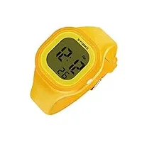 montre Électronique imperméable avec bande de silicone noctilucent sports watch digital montre la montre- bracelet pour femmes hommes- jaune