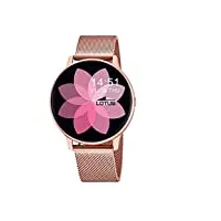 lotus 50015/a montre numérique pour femme acier inoxydable, or rose, bracelet