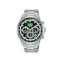 lorus montre pour homme à bracelet en acier inoxydable avec cadran vert à quartz sports rt393jx9, noir , bracelet